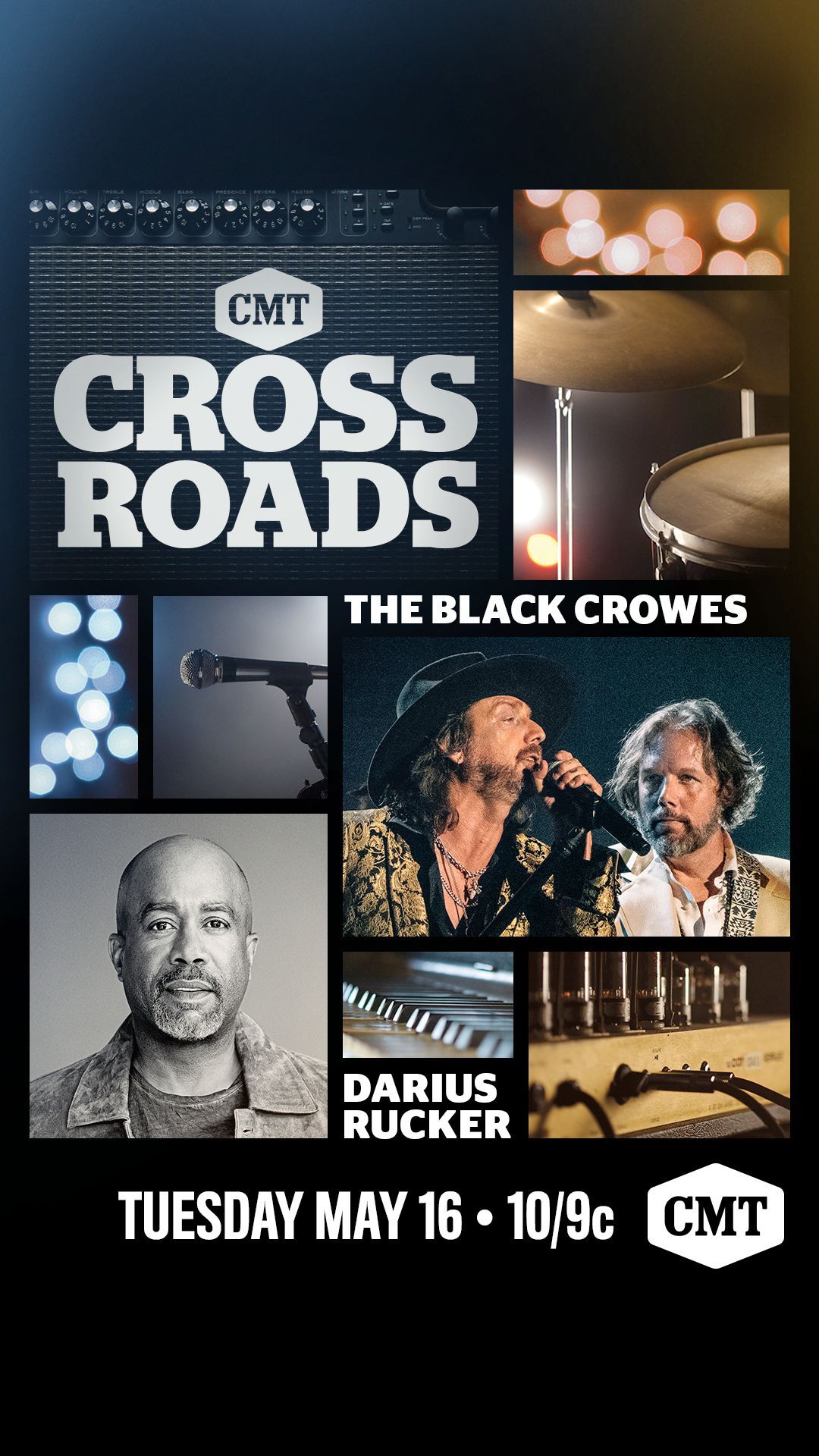 “CMT Crossroads: The Black Crowes & Darius Rucker” premieres Tuesday, May 16th at 10p/9c