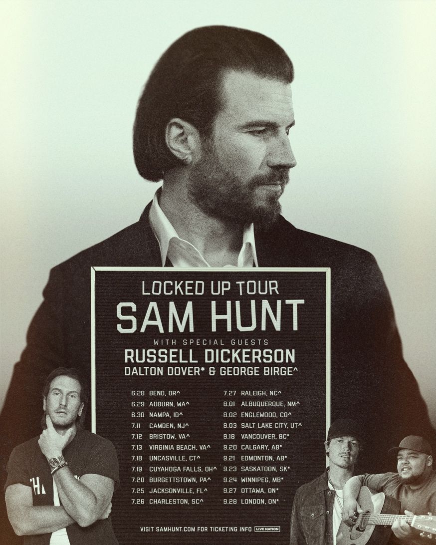 Sam Hunt Announces Summer Amphitheater Tour Kicking Off June 28