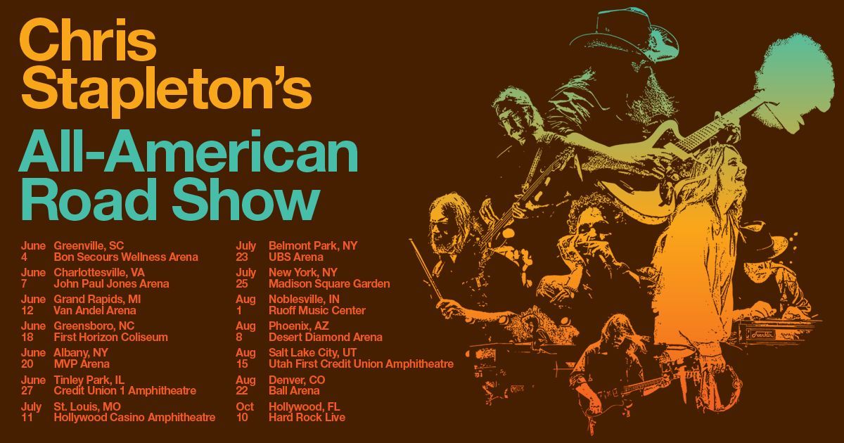 CHRIS STAPLETON CONFIRMS SUMMER“ALL-AMERICAN ROAD SHOW” DATES